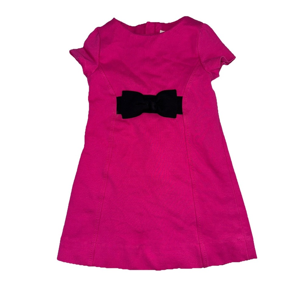 Kate Spade Toddler Girls' Skirt The Rules Hot Pink w/ Black Bow Dress Size 2T